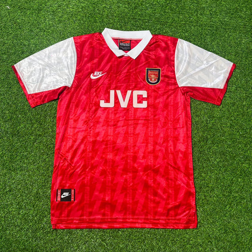 1994/96 Arsenal Home Red Retro Football Jersey – Ian Wright – Front View