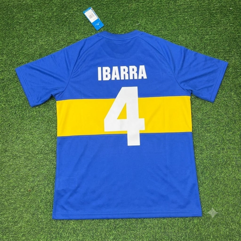 Hugo Ibarra Boca Juniors Retro Football Commemorative Football Jersey – Back View