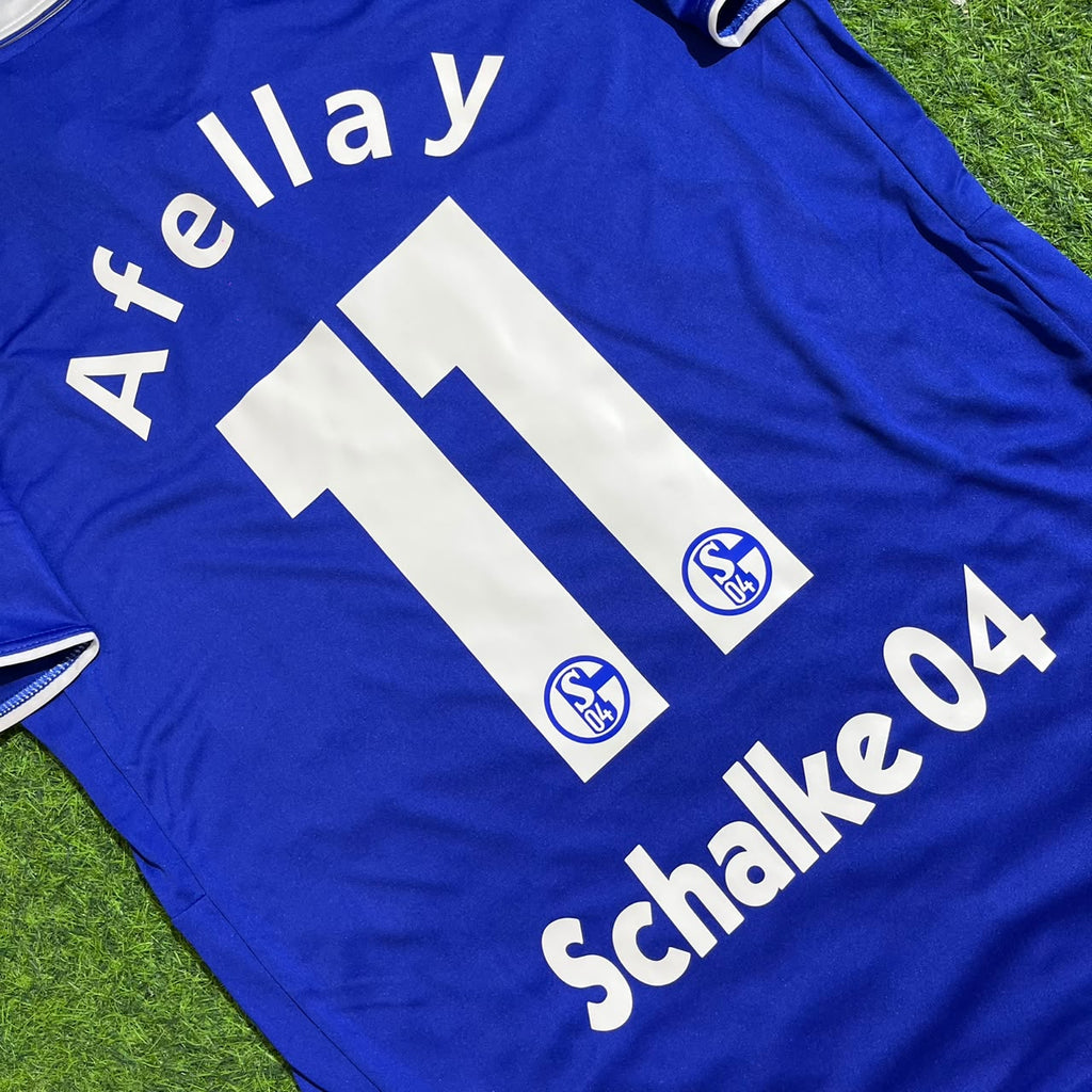 Ibrahim Afellay Schalke 04 2011-2012 Retro Football Jersey – Detailed View