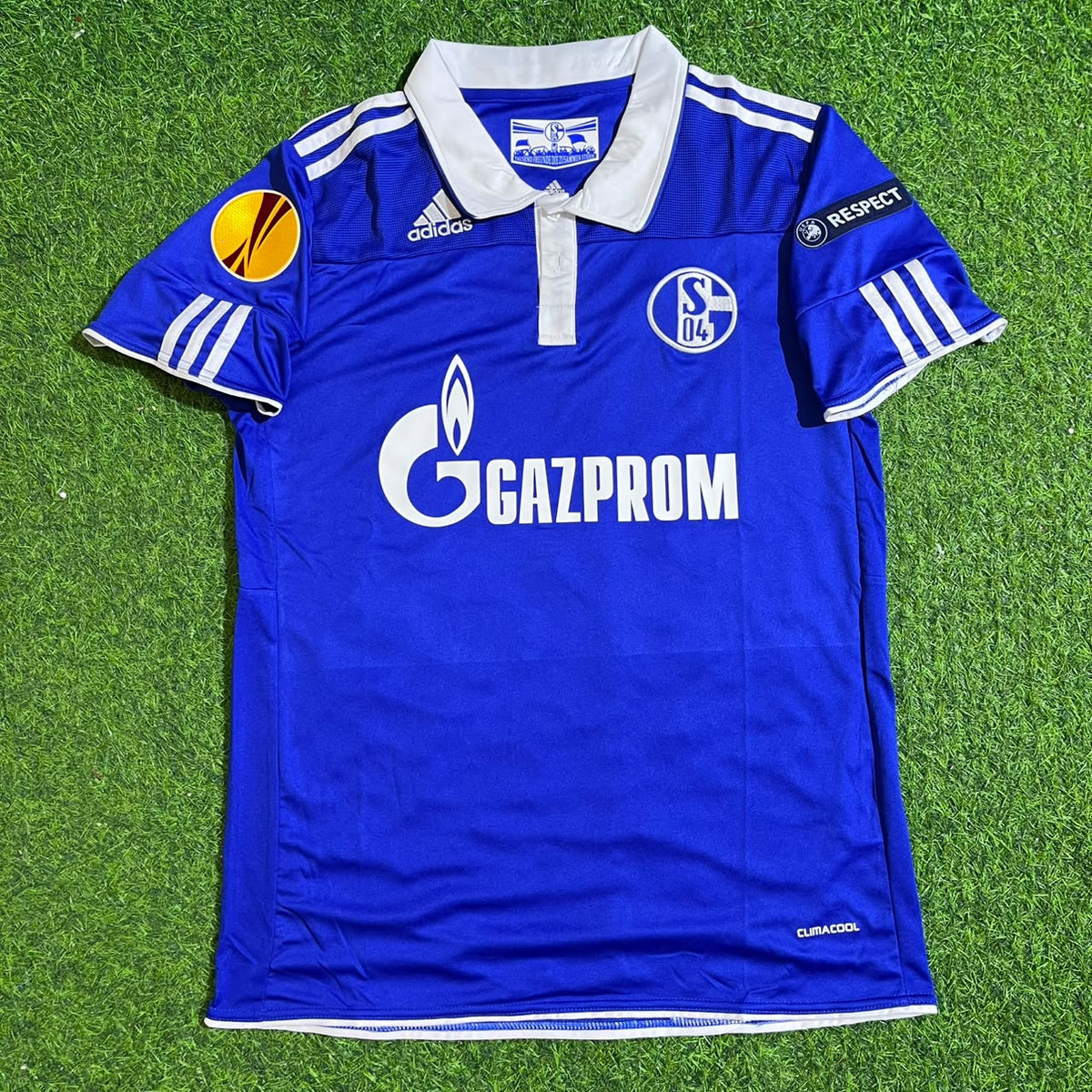 Ibrahim Afellay Schalke 04 2011-2012 Retro Football Jersey – Front View