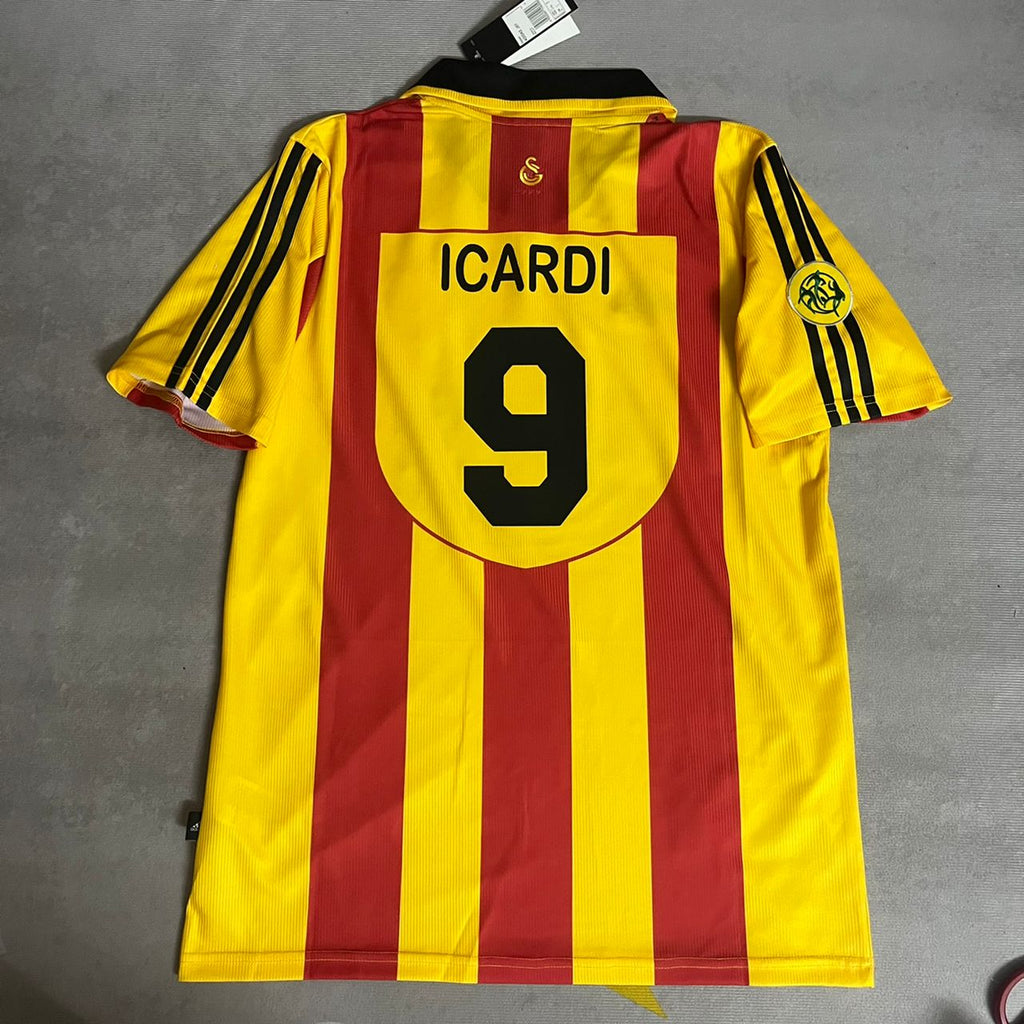 Mauro Icardi Galatasaray UEFA 2000 Retro Nostalji Formasi Football Home Jersey – Back View