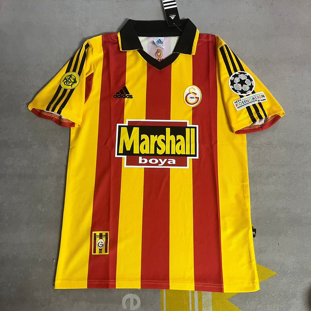 2000 Bulent Korkmaz Galatasaray UEFA Retro Nostalji Formasi Football Home Football Jersey – 4