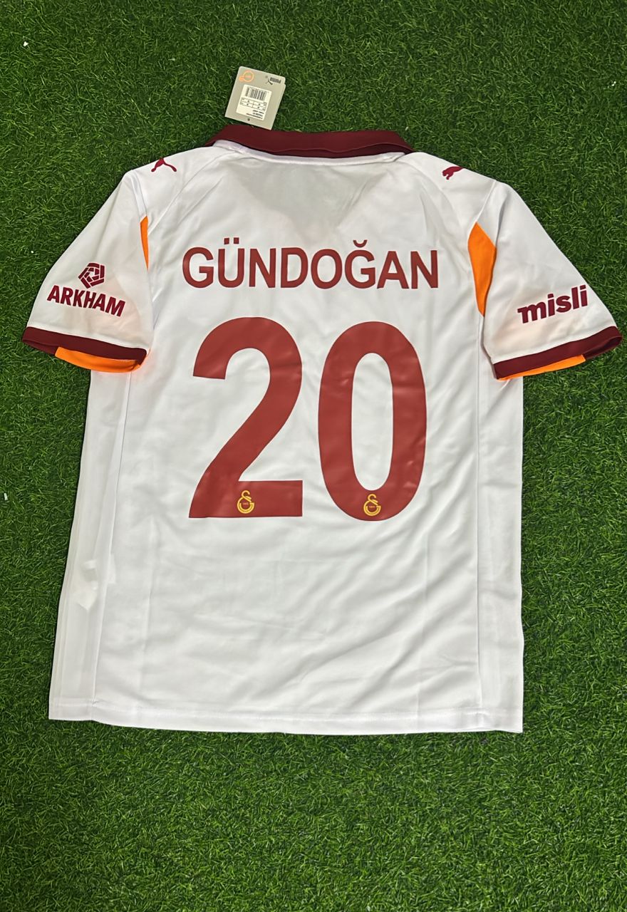 İlkay Gündoğan Galatasaray Away White New Season Football Jersey – Back View