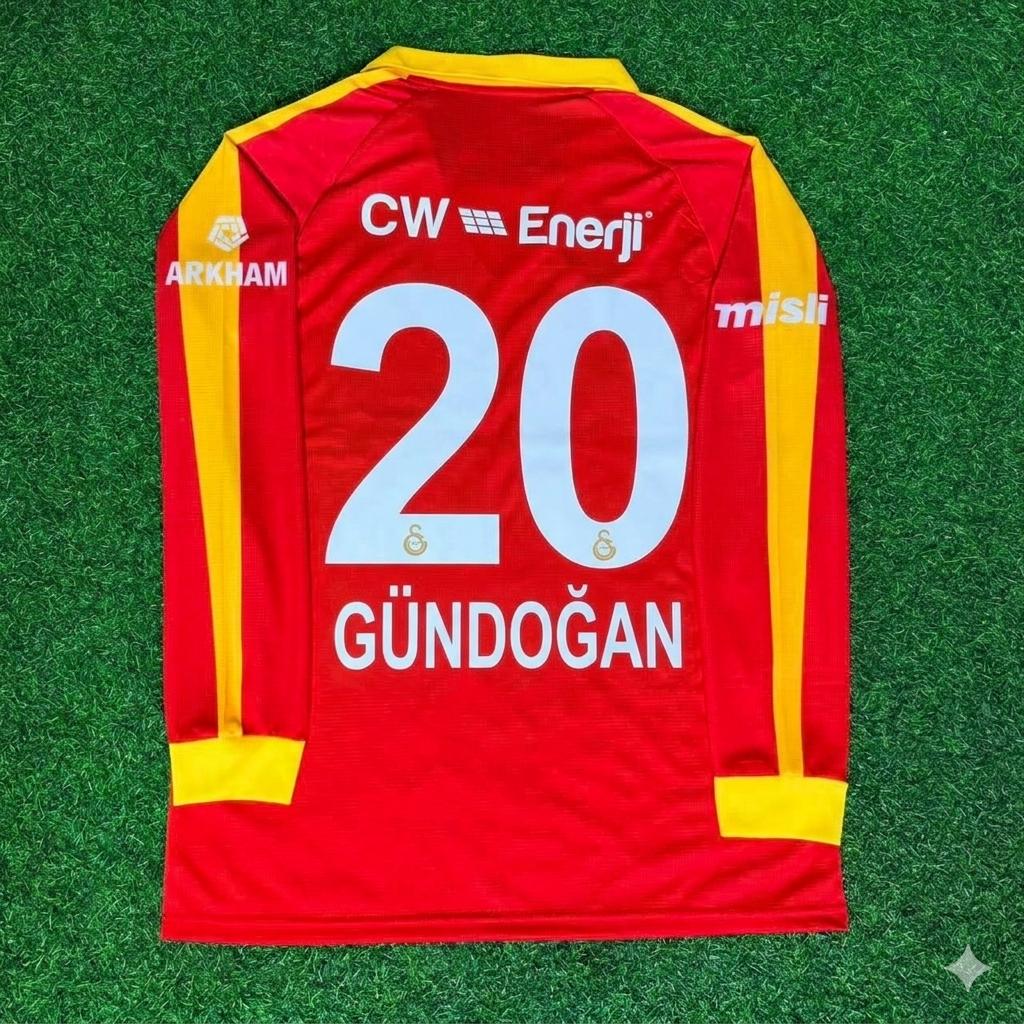 İlkay Gundogan Galatasaray Legendary Retro Vintage Long Sleeve Football Jersey – Back View