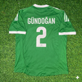 Germany EURO 2012 Green Retro Football Jersey – İlkay Gündoğan – Back View