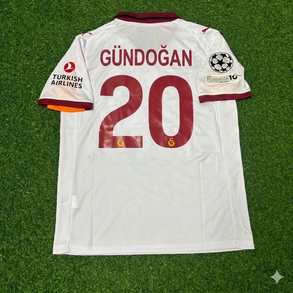 2025/26 Ilkay Gundogan #20 Galatasaray Away Champions League Football Jersey – Back View