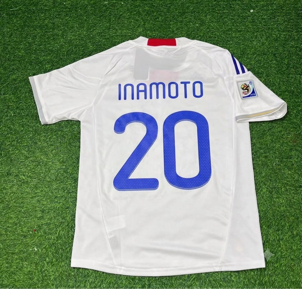 2010 Japan World Cup Junichi Inamoto White Retro Football Jersey – Back View