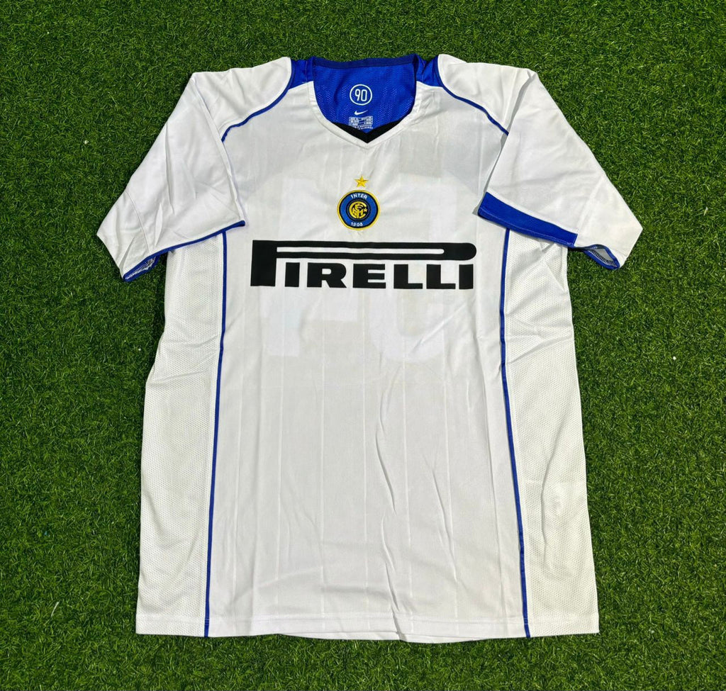 2004/05 Inter Milan Retro White Football Jersey – Back View