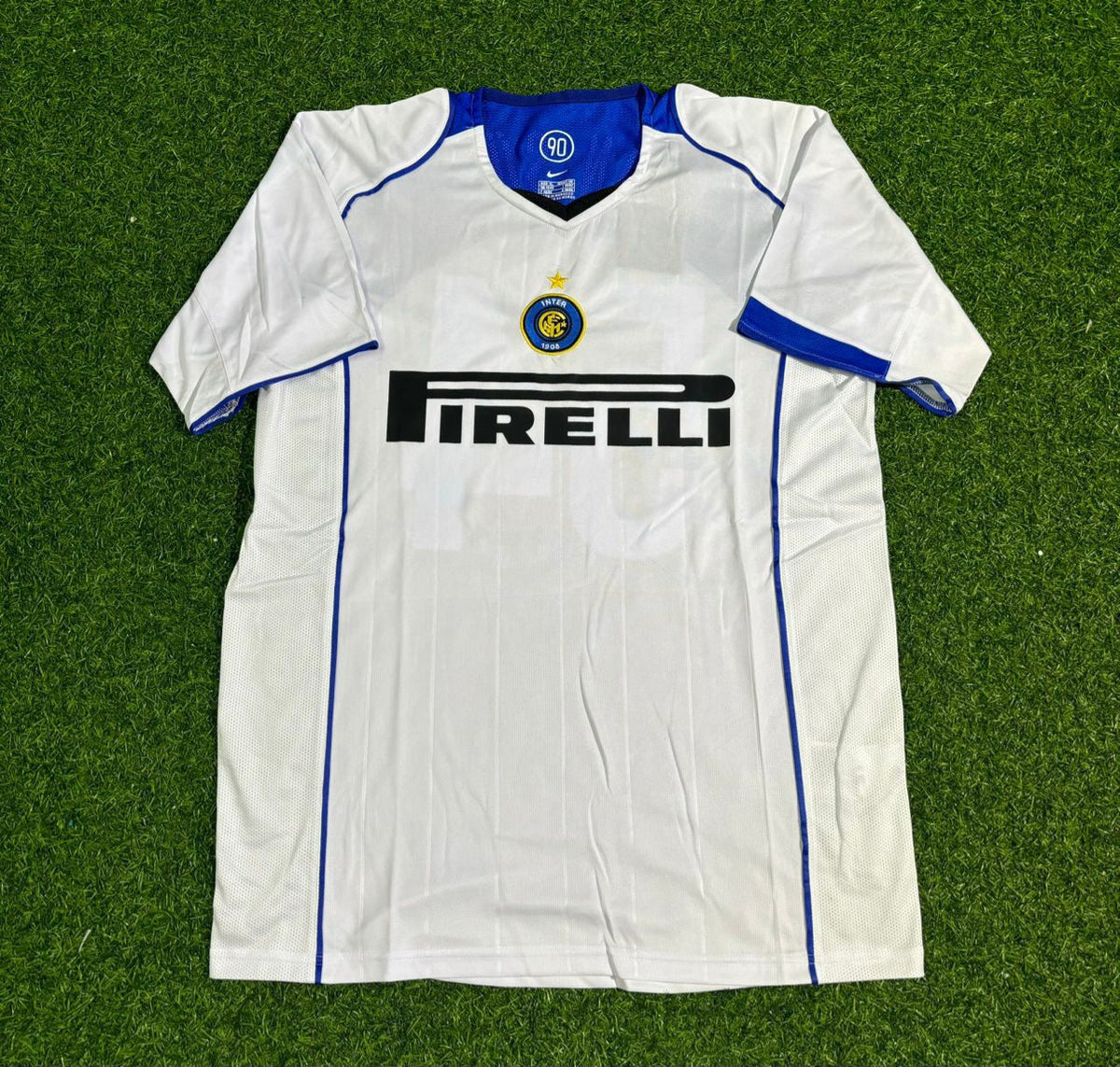 2004/05 Inter Milan Retro White Football Jersey – Back View