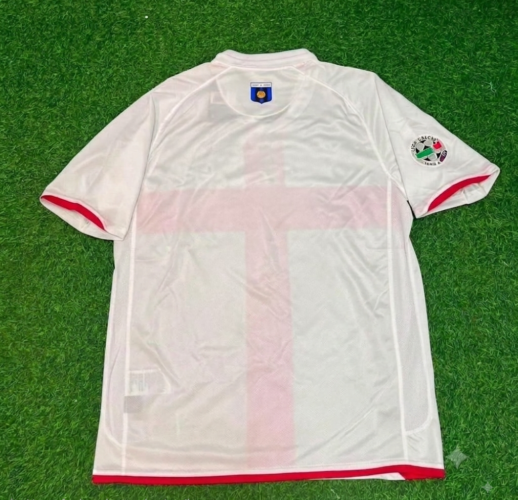 Inter 2007- 2008 Season Away White Red Retro Jersey – Back View