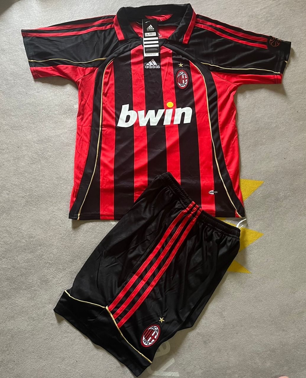 2006/07 Kaká Leite AC Milan Red Home Football Jersey – 4