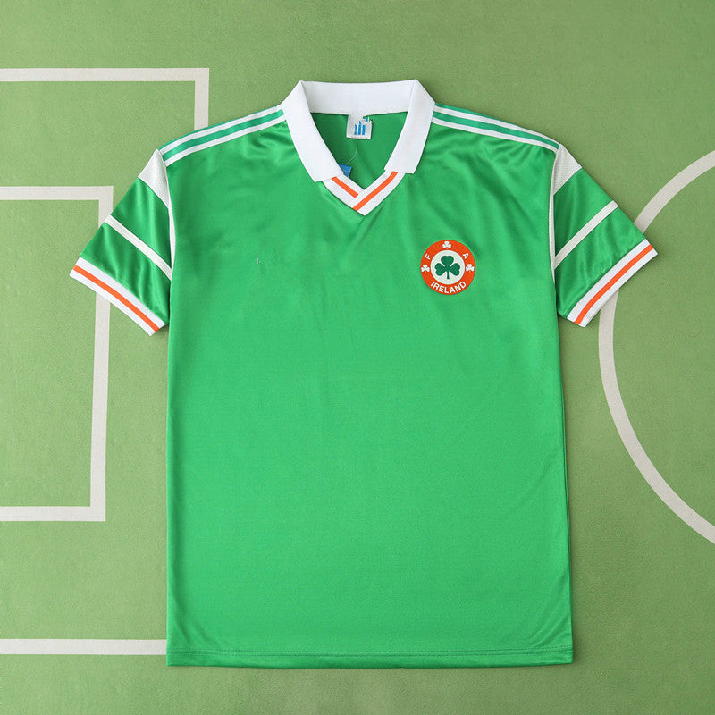 Ireland 1988 Season Home Retro Jersey Soccer – Back View