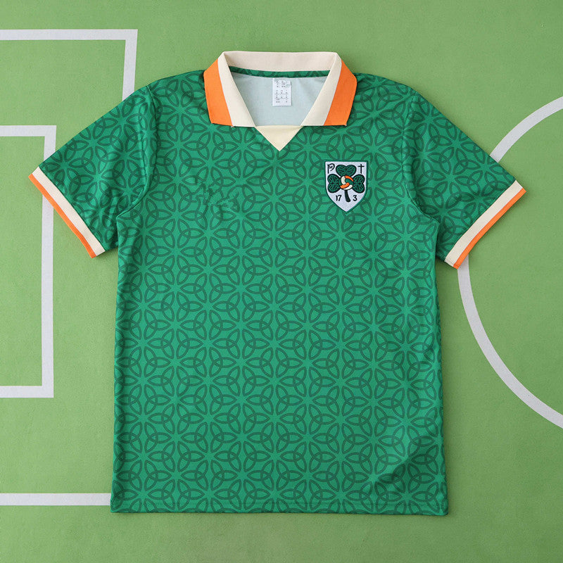 Ireland retro St. Patrick Day Special Football Jersey Soccer – Back View