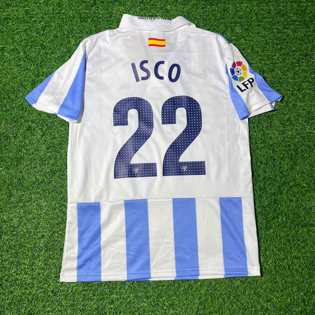 2012/13 Isco Alarcón Málaga CF Retro Home Football Jersey Collection – Back View