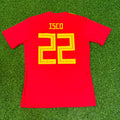 Isco #22 Spain 2018 World Cup Home Football Jersey – Back View