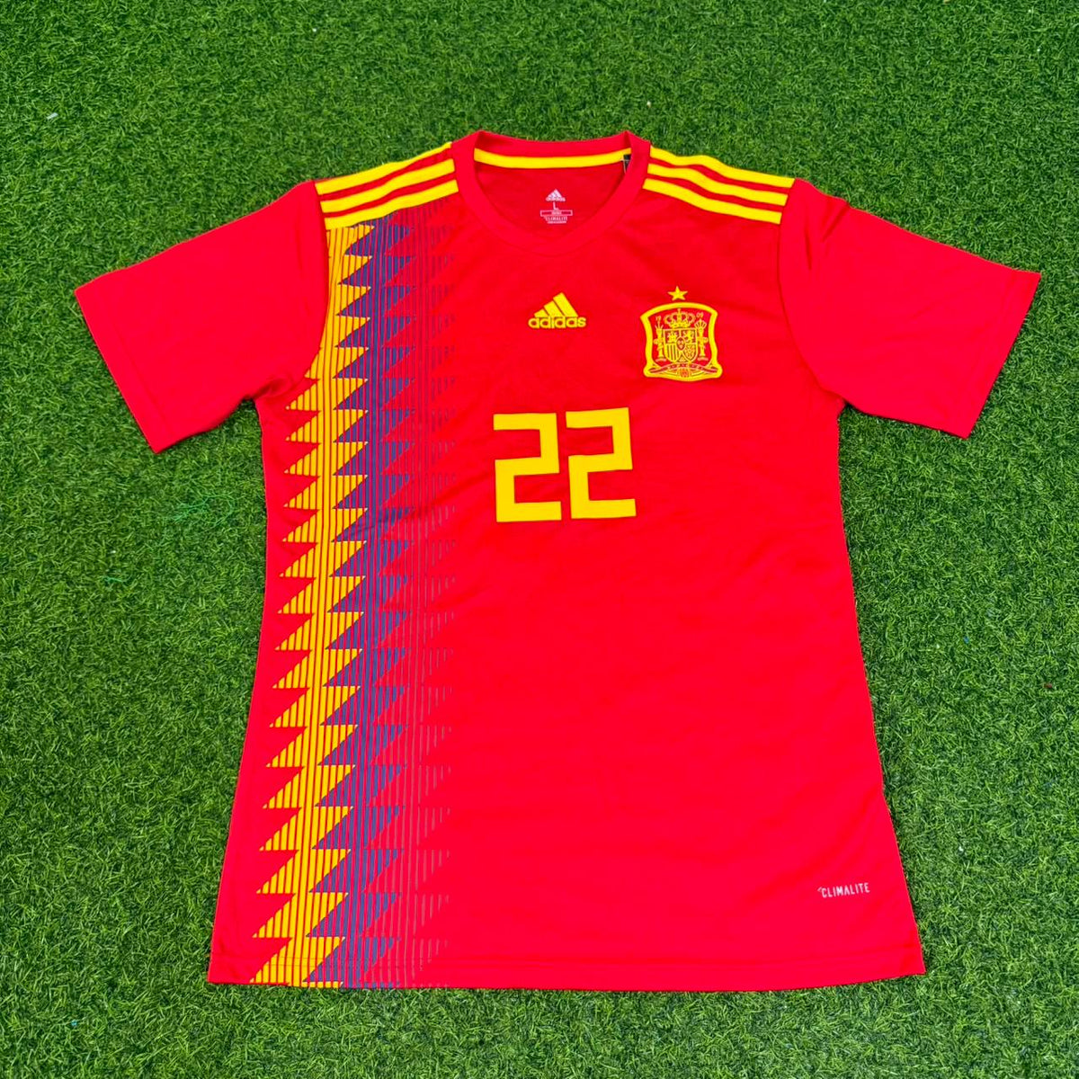 Isco #22 Spain 2018 World Cup Home Football Jersey – Front View