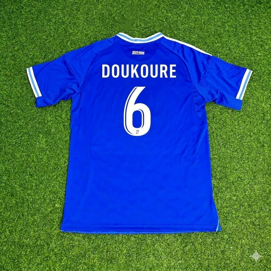2026 Ismaël Doukouré 6- Strasbourg Football Jersey – Back View