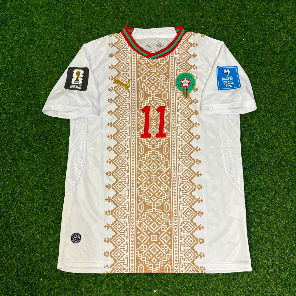 Ismael Saibari Morocco 2026 World Cup Away Football Jersey – Front View