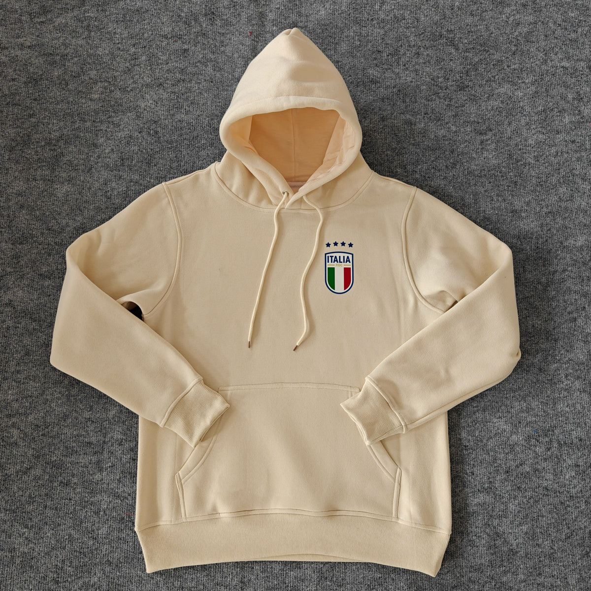 Italy - Hoodie Winter Fleece- Football Kapuzenpullover Paradise Edition – Detailed View