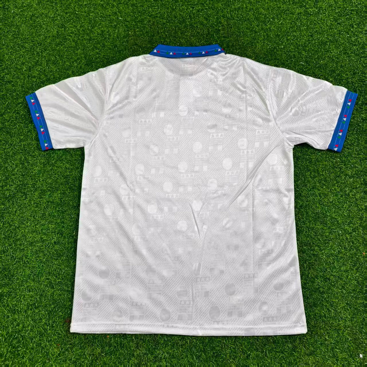 Italy 1994 Away White Retro Soccer Jersey Football – Front View