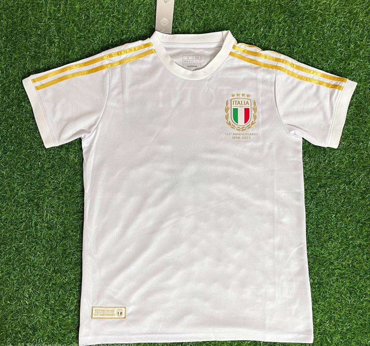 Italy White Anniversary Football Jersey – Back View