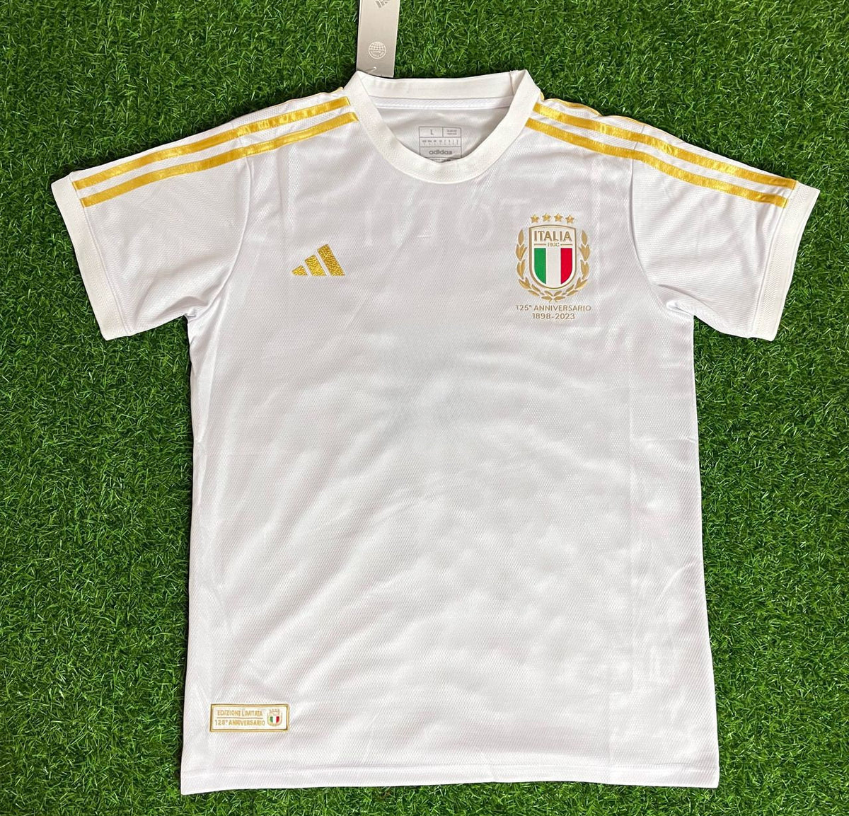 Roberto Baggio - Italy White Anniversary Football Jersey – Front View