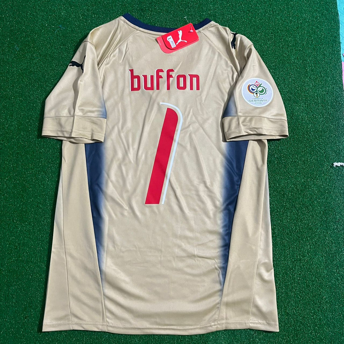 2006 Italy World Cup Retro Goalkeeper Football Jersey Gianluigi Buffon