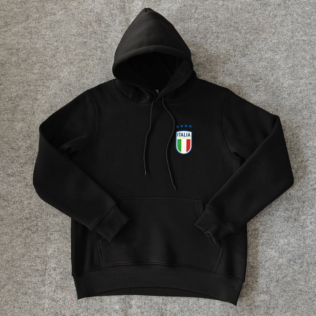 Italy - Hoodie Winter Fleece- Football Kapuzenpullover – 6