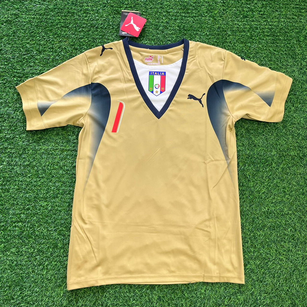 2006 Italy World Cup Retro Goalkeeper Football Jersey Gianluigi Buffon