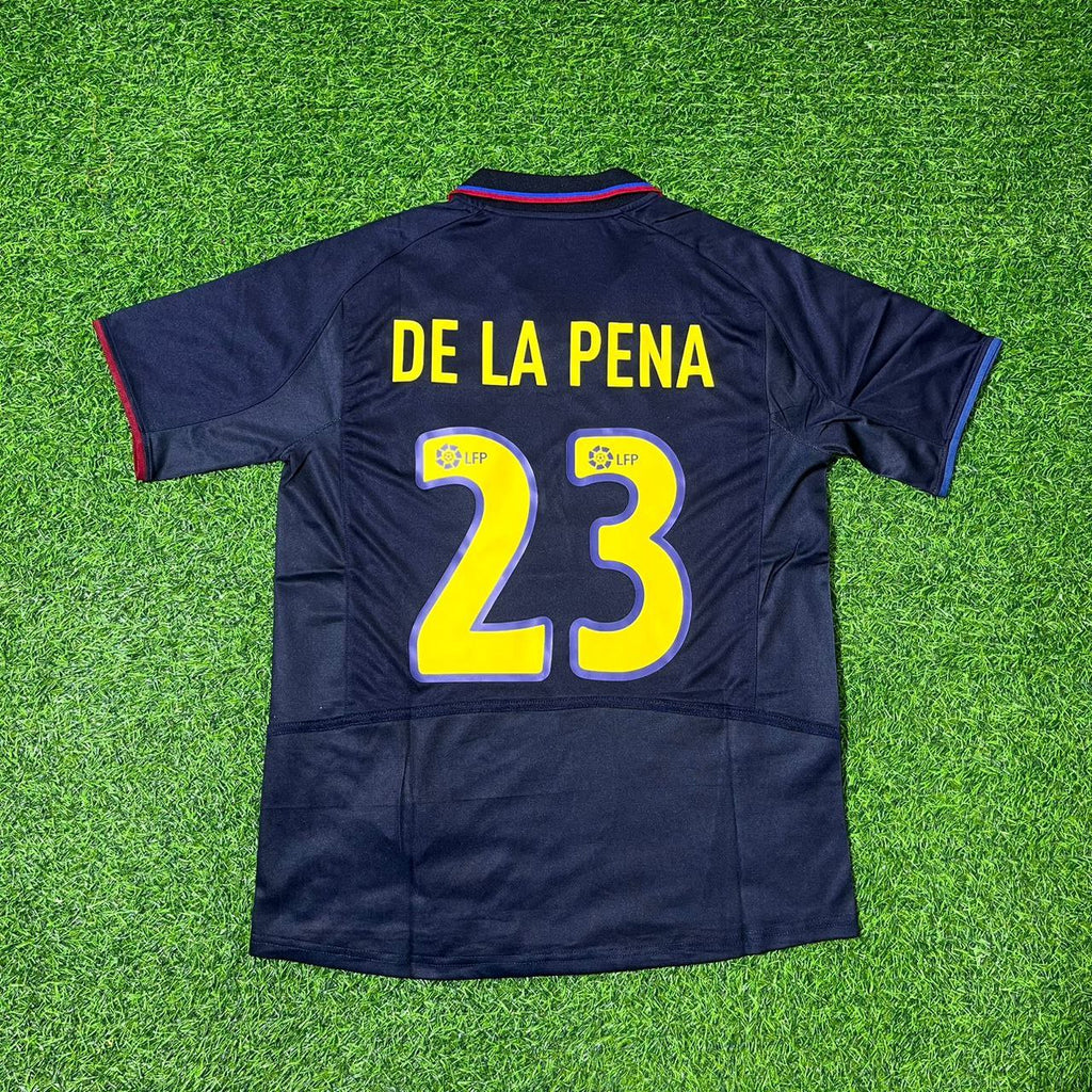 Ivan de la Pena Barcelona Retro Season Retro Football Jersey – Back View