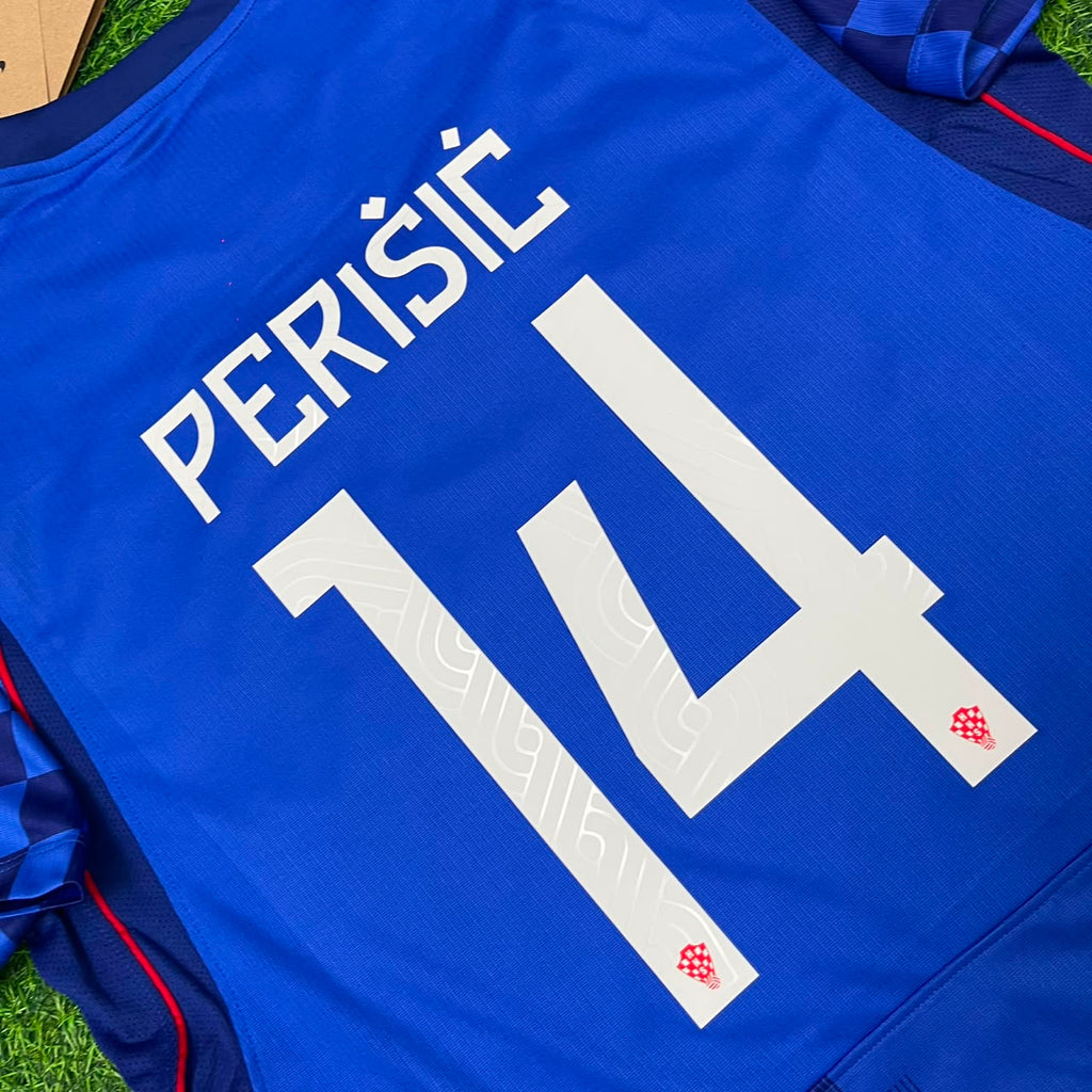 Croatia 2026 World Cup Home Blue Football Jersey – Ivan Perišić – Front View