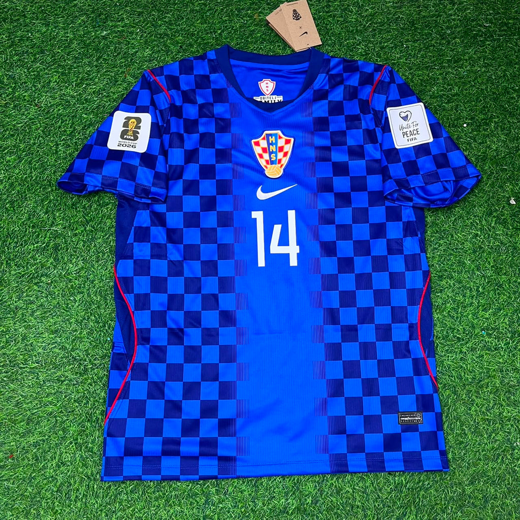 Croatia 2026 World Cup Home Blue Football Jersey – Ivan Perišić – Detailed View