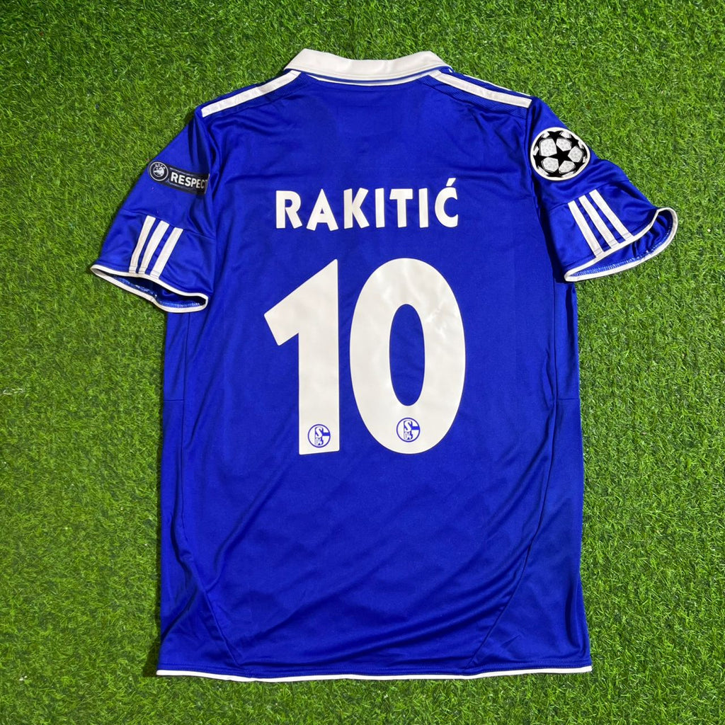Schalke 04 Season 2010- 11 Retro Champions League Football Jersey – Ivan Rakitić 10- – Back View
