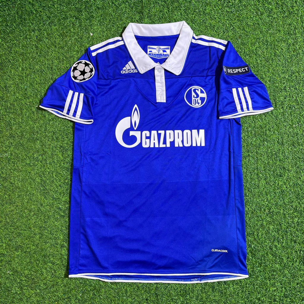 Schalke 04 Season 2010- 11 Retro Champions League Football Jersey – Ivan Rakitić 10- – Front View