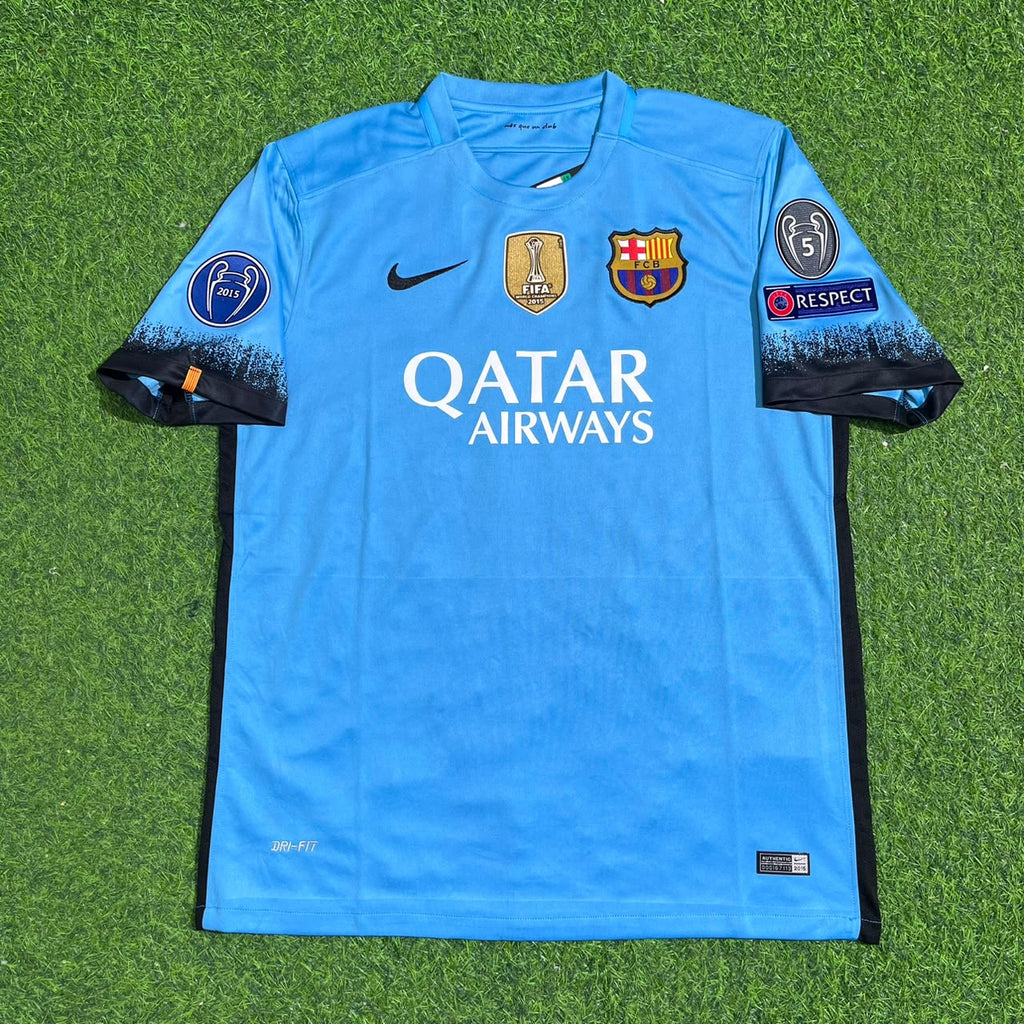 Ivan Rakitic Barcelona 2015/2016 Retro Football Jersey – Detailed View