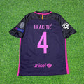 Ivan Rakitic 2014/15 Retro Black Pink Jersey – Back View
