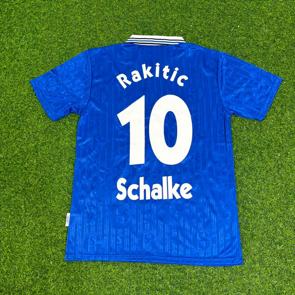 Ivan Rakitic Schalke 04 Heim Retro Fußballtrikot Jersey – Back View