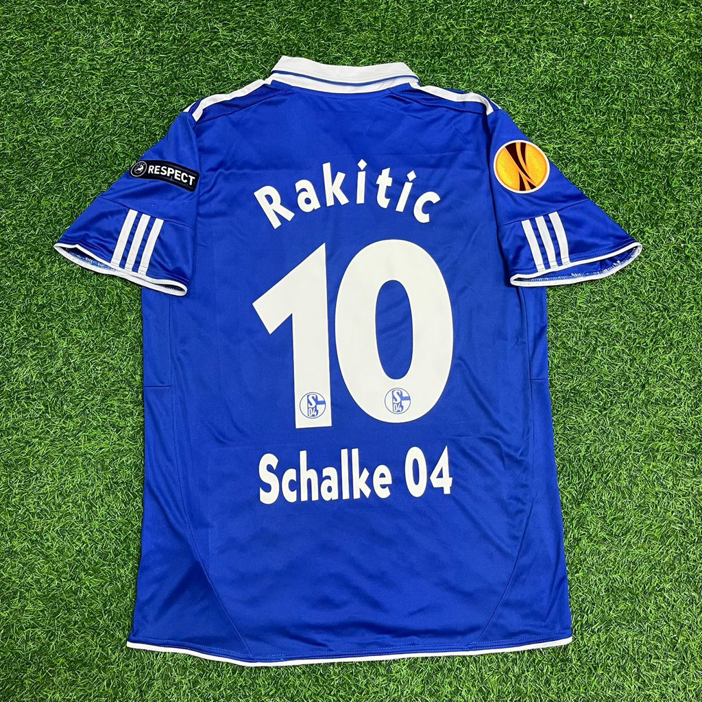 Ivan Rakitic Schalke 04 Retro Uefa Patch Football Jersey – Back View