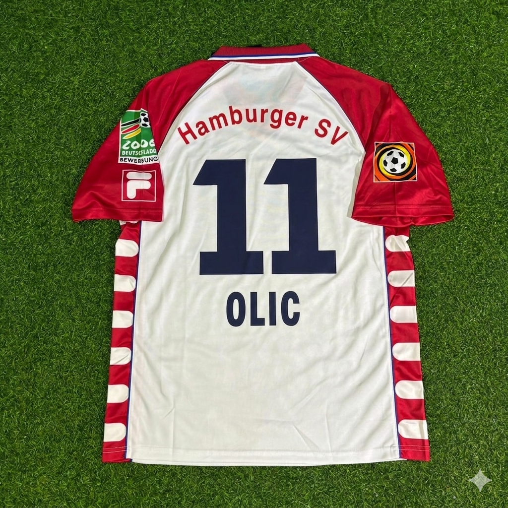 Ivica Olić #11 Hamburger SV Heim Retro Fußballtrikot Jersey – Back View