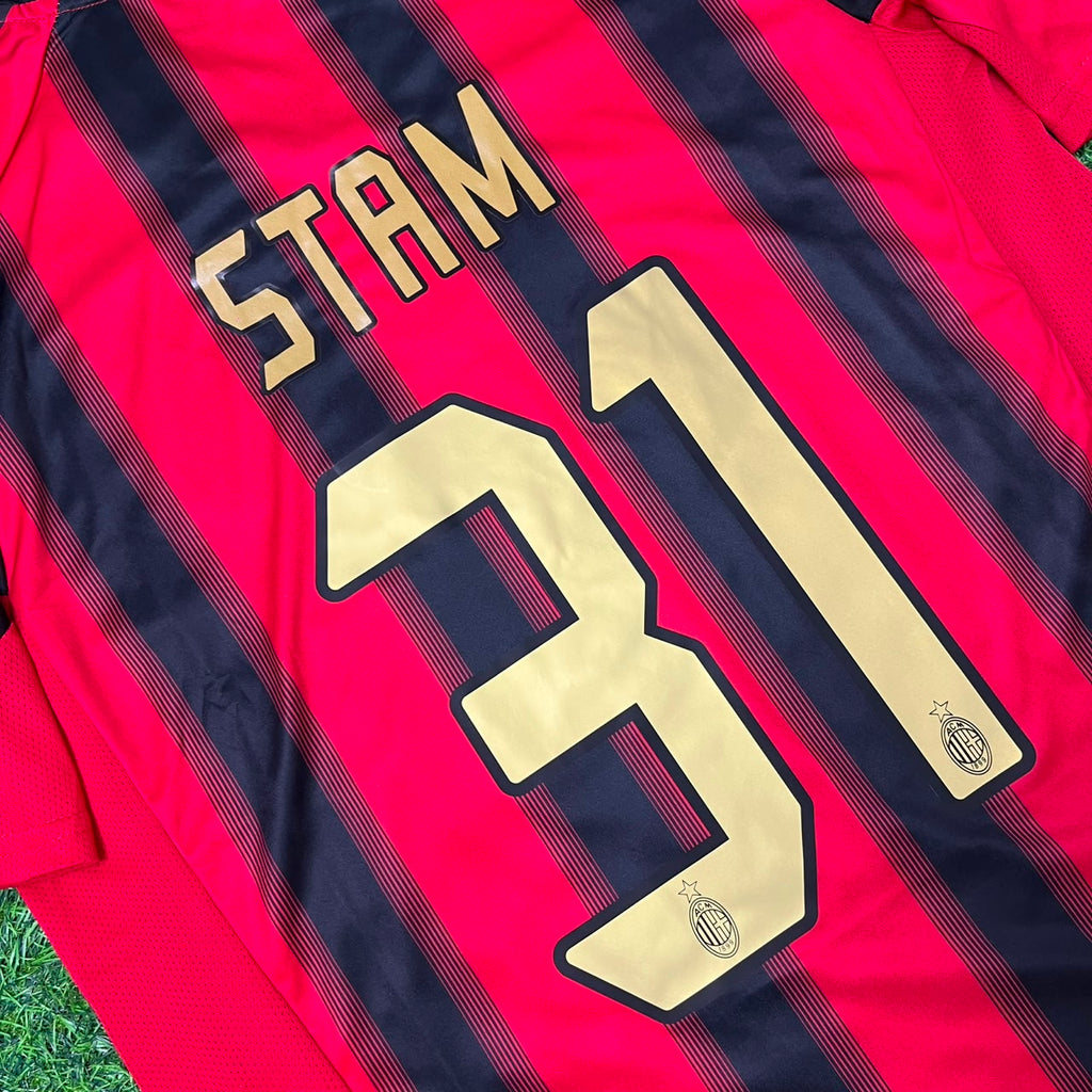 2004 Jaap Stam #31 AC Milan 2005 Home Retro Football Jersey – Detailed View