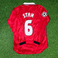 1999 Japp Stam Manchester United Champions League Final Retro Football Jersey Collection – Back View