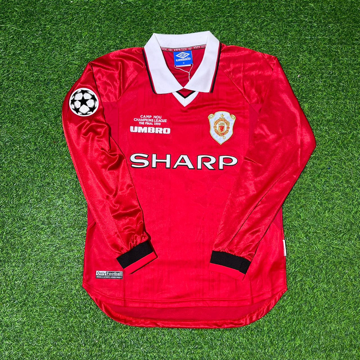 1999 Japp Stam Manchester United Champions League Final Retro Football Jersey Collection – Front View