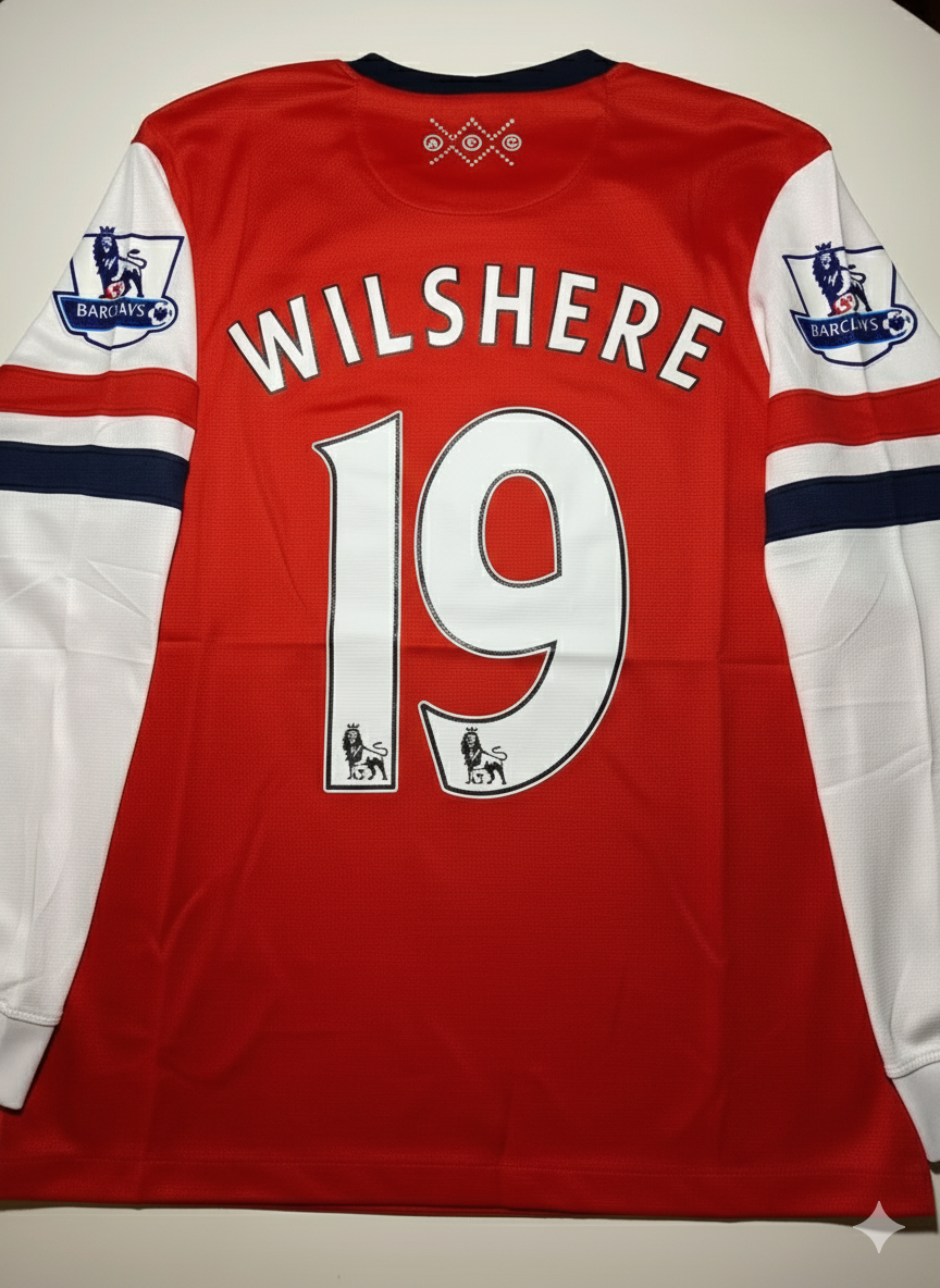 2011/12 Jack Wilshere Arsenal Retro Football Jersey – Back View