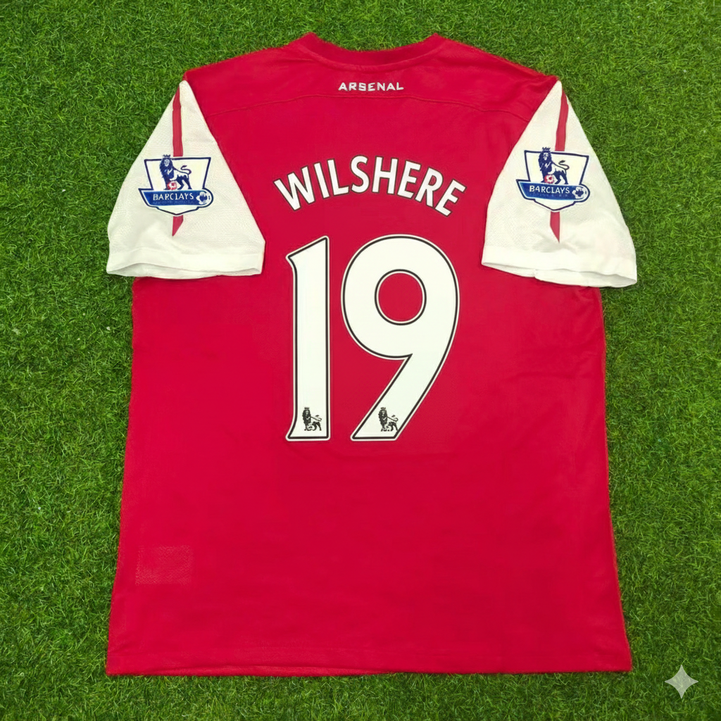 2010/11 Jack Wilshere Arsenal Retro Football Jersey – Back View