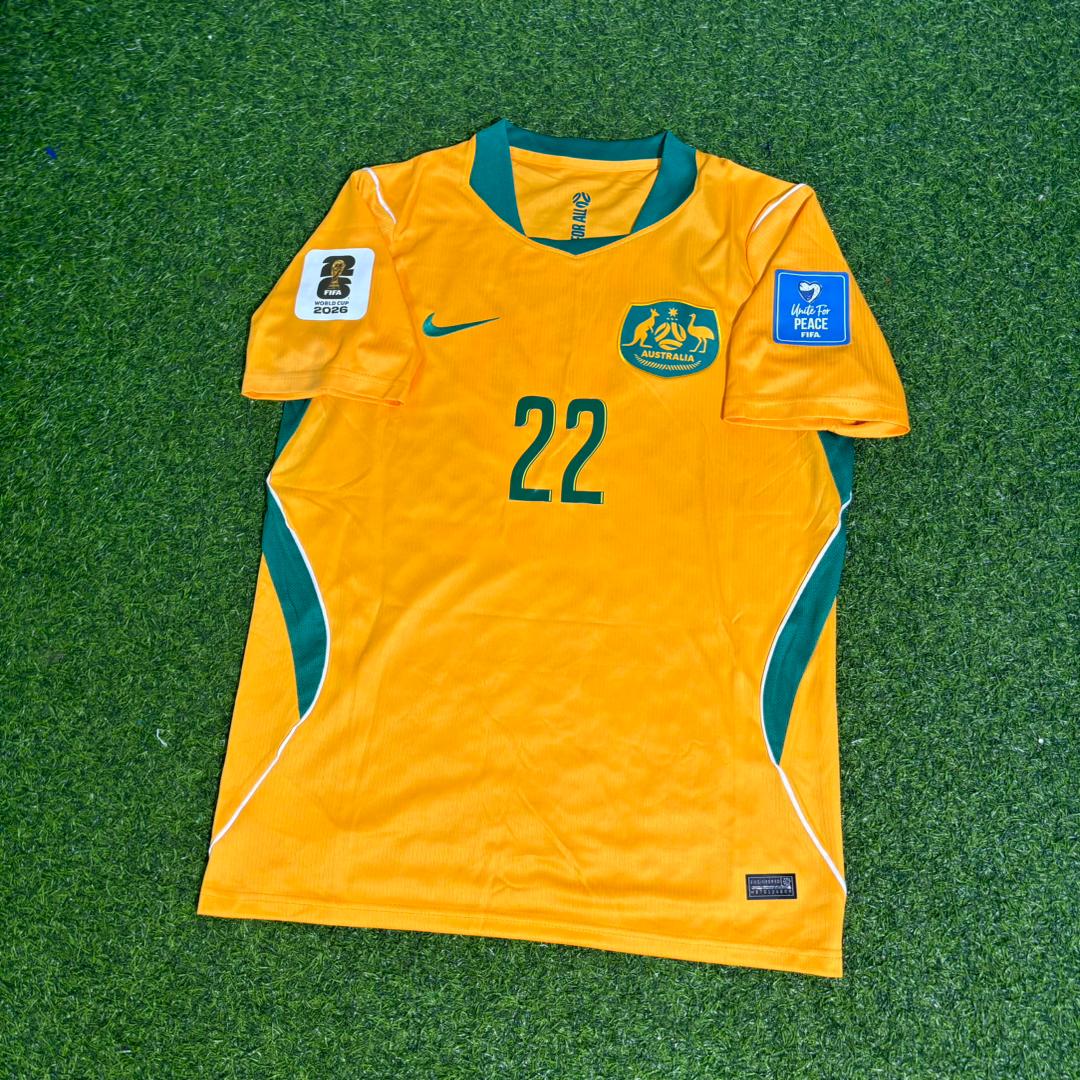 Jackson Irvine Australia 2026 World Cup Football Jersey – Front View