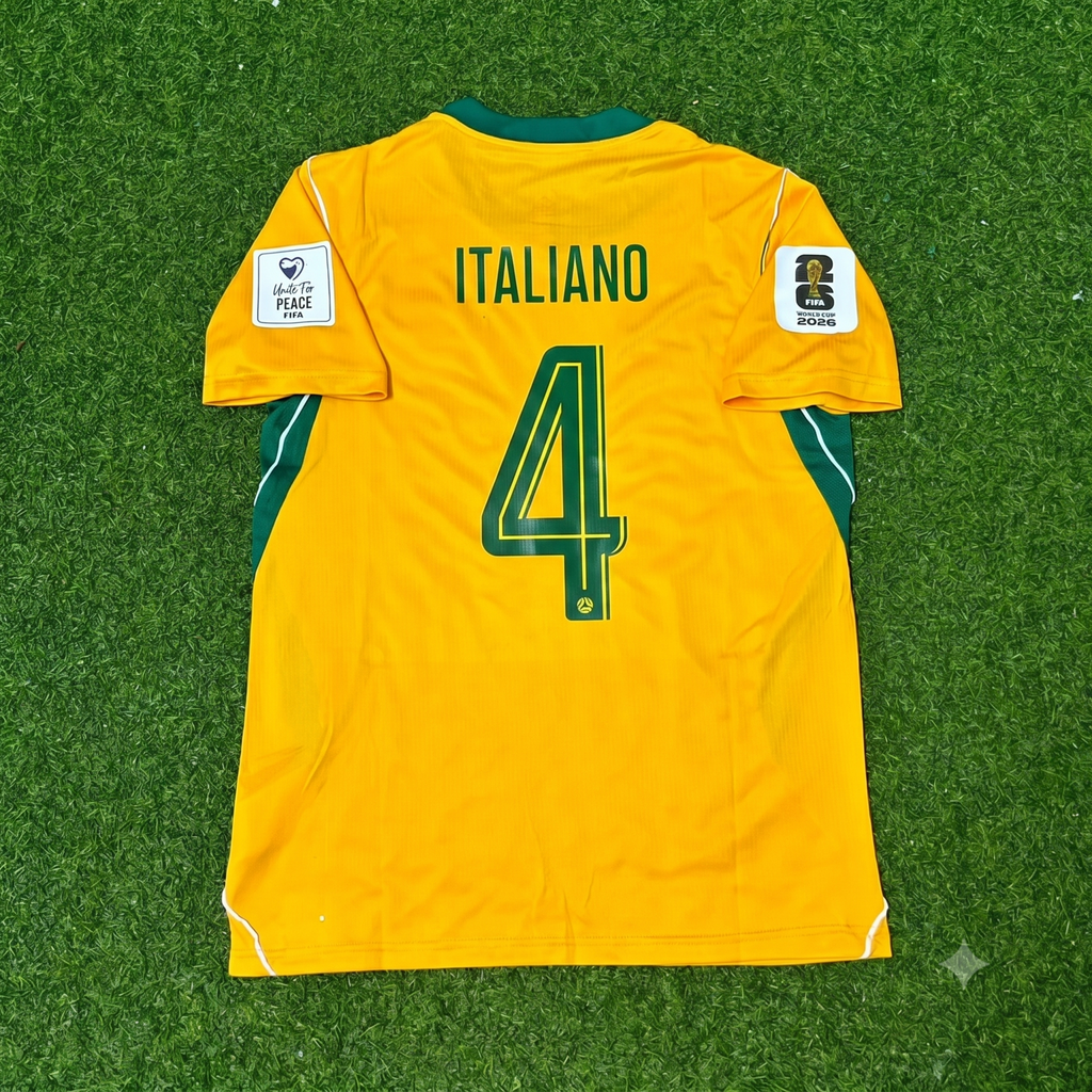 Jacob Italiano Australia 2026 World Cup Football Jersey – Back View