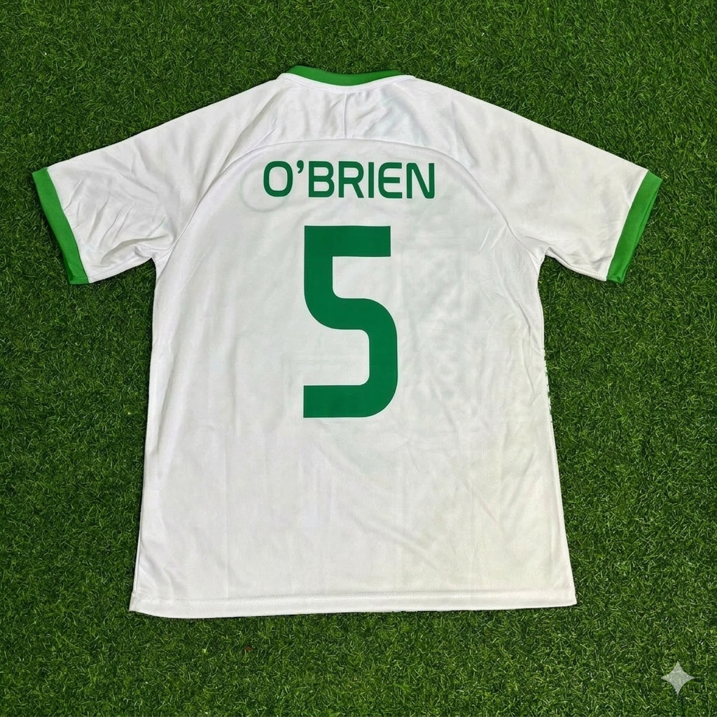 Ireland Vintage Special Edition White Football Jersey – Jake O'Brien 5- – Back View
