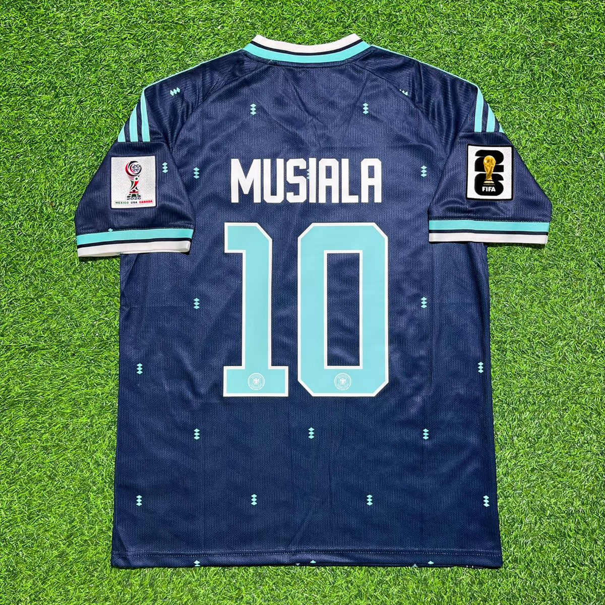 Germany 2026 World Cup Away Blue Jersey – Jamal Musiala #10 – Back View