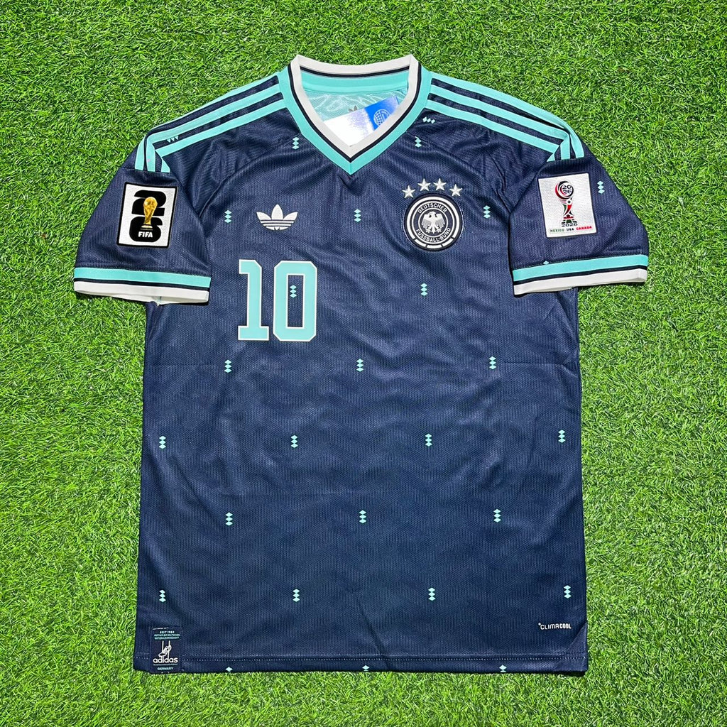 Germany 2026 World Cup Away Blue Jersey – Jamal Musiala #10 – Front View