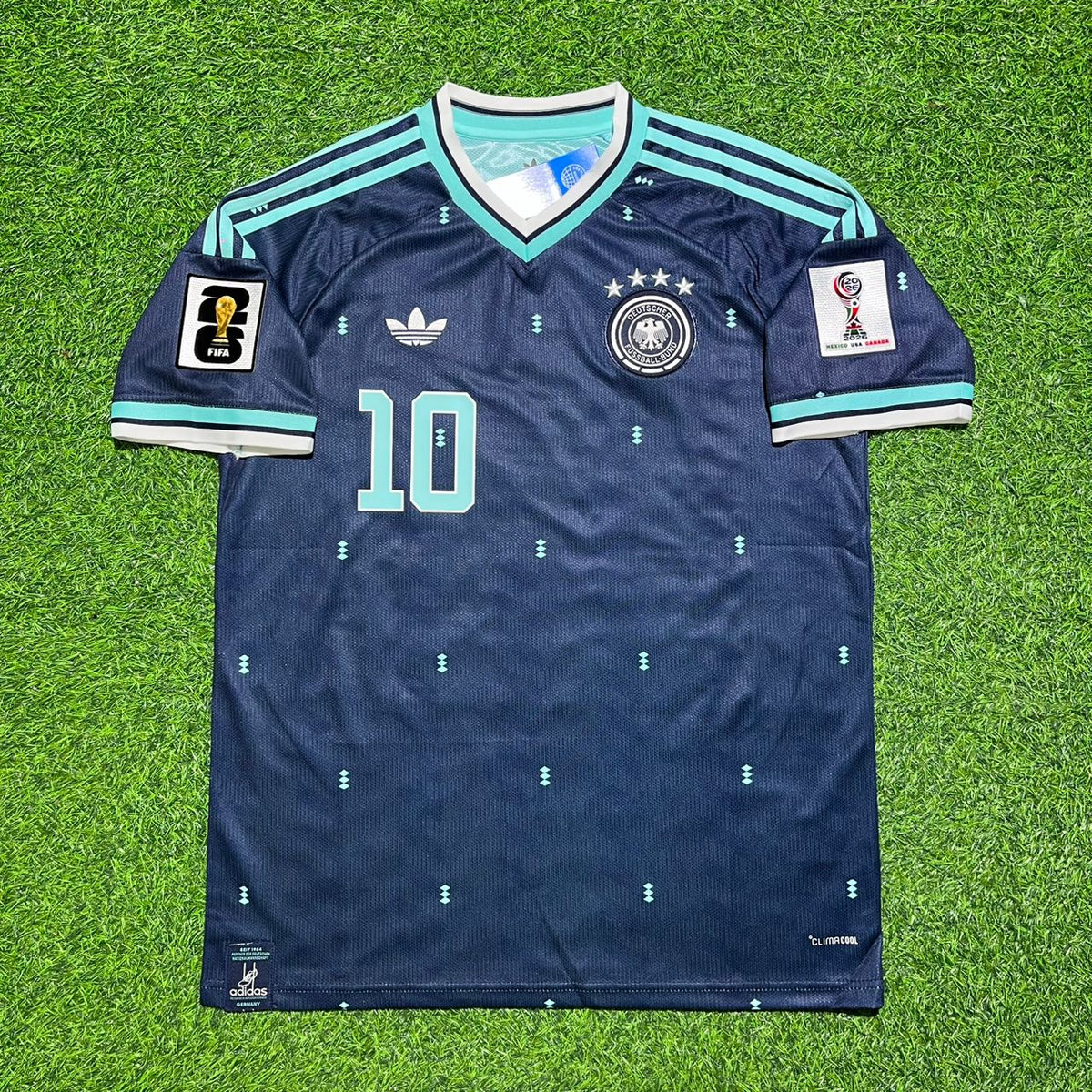 Germany 2026 World Cup Away Blue Jersey – Jamal Musiala #10 – Front View